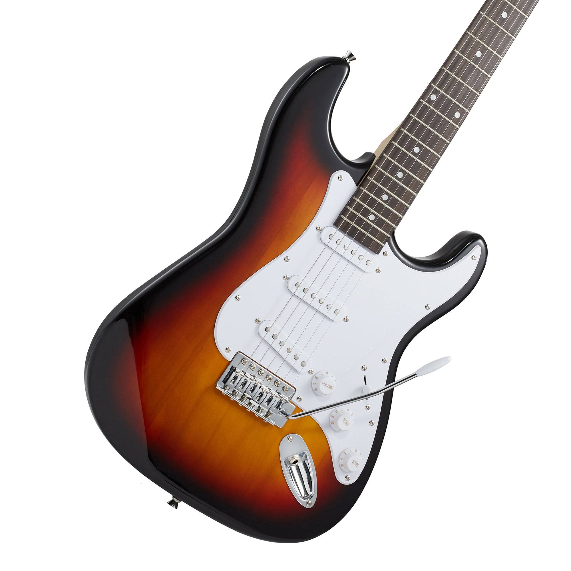 39-Inch Electric Guitar Bundle Sunburst-White