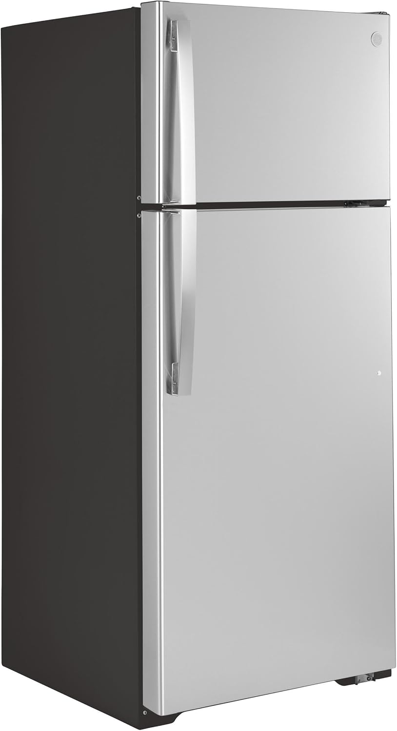 GE 17.5 Cu. Ft. Top Freezer Refrigerator in Fingerprint Resistant Stainless Steel
