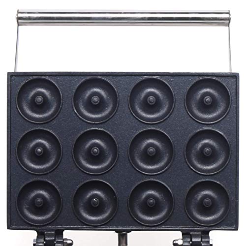 YIYIBYUS 12 Grid Donut Machine Commercial/Domestic Non-Stick Pan Electric Donut Bread Making Machine Mini Donut Machine 2"/ Grid, 110V