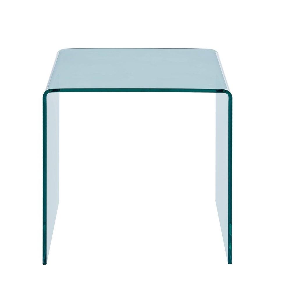 Glass Console Table, Transparent Tempered Glass Console Table - 43.3x13.78x29.52 inch