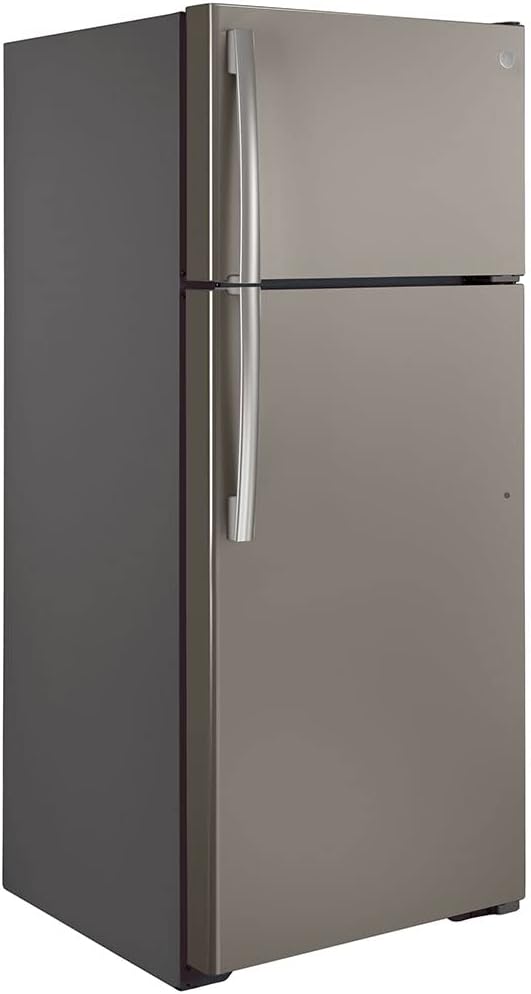 GE GTE18GMNRES 17.5 cu. ft. Top Freezer Energy Star Refrigerator, Slate