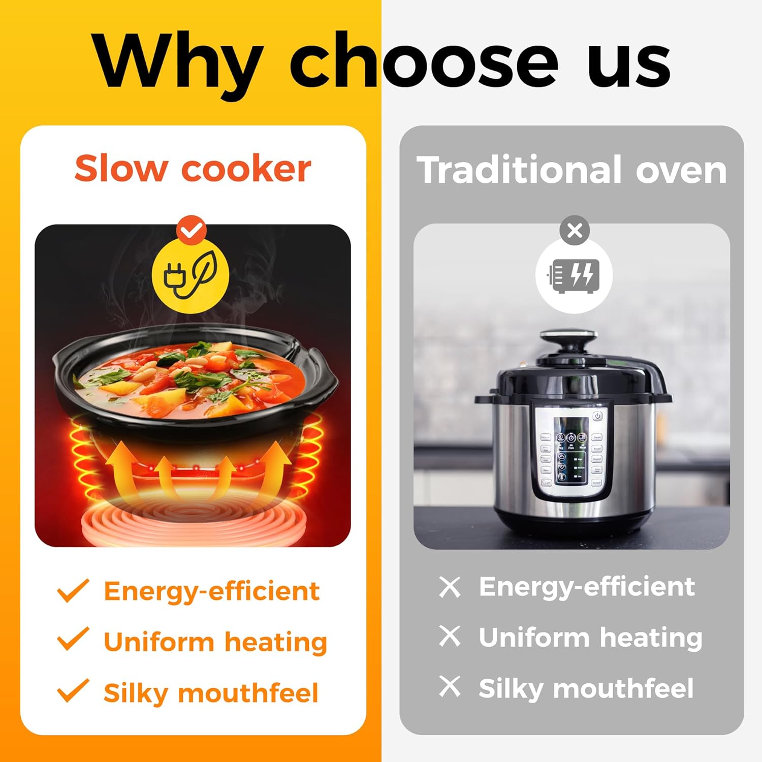Slow Cooker, Dual Slow Cooker Black and Copper Triple Slow Cooker Buffet Server Multiple Pot Food Warmer, Slow Cooker Buffet Food Warmer Adjustable Temp Lid Rests Stainless Steel