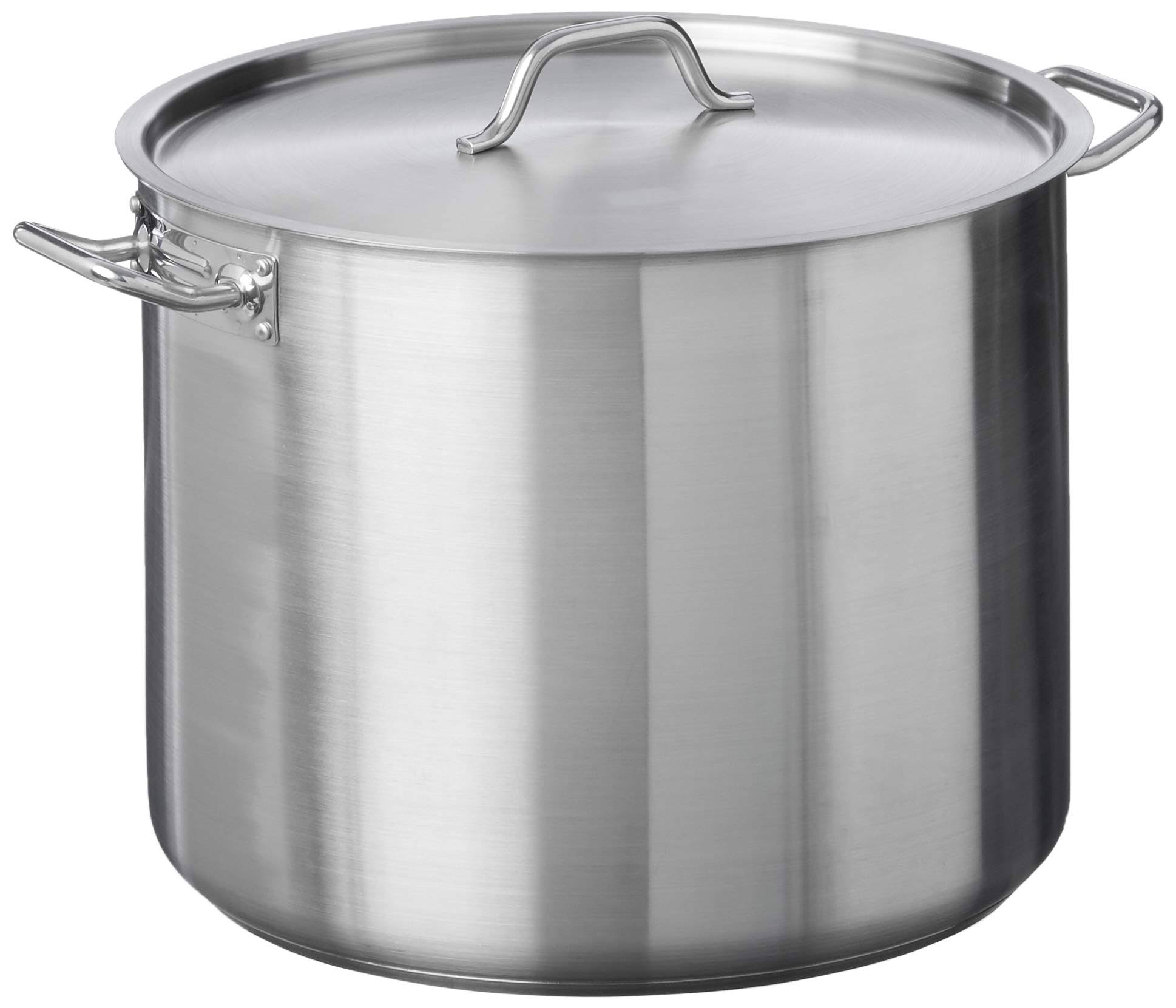 Winco SST-60 Stainless Steel Stock Pot 60 qt with Cover