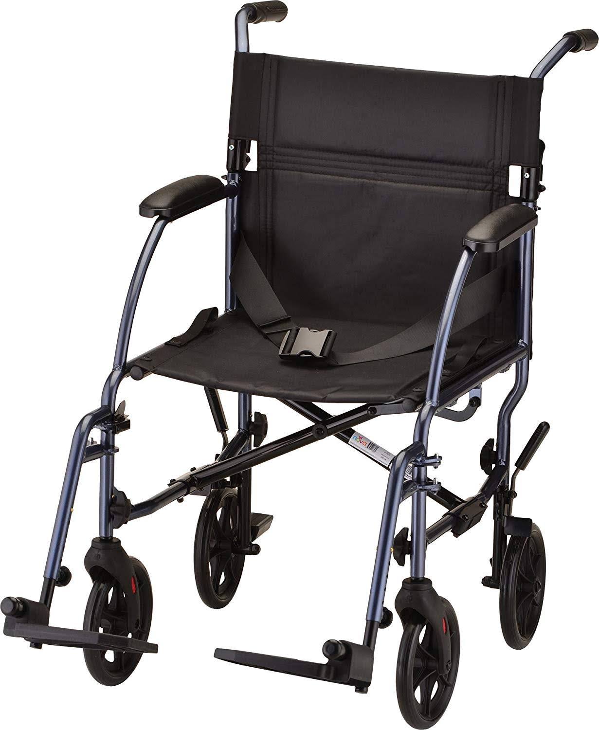 Nova Medical Products Blue Lightweight Transport Chair