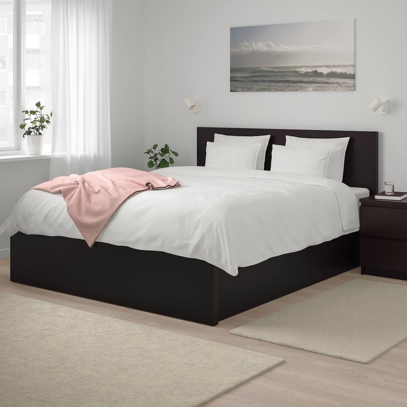 IKEA - MALM Storage Bed, black-brown, Queen