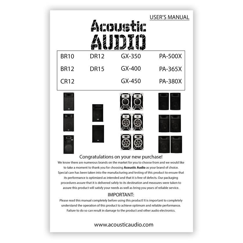 Acoustic Audio PA-500X 3-way Floor-Standing Speakers - Pair - Black