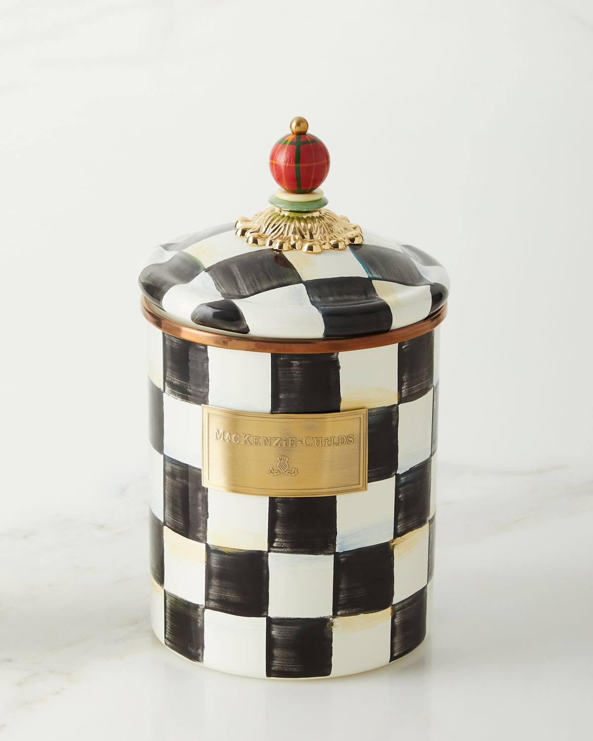 MacKenzie-Childs - Courtly Check Enamel Canister - Medium