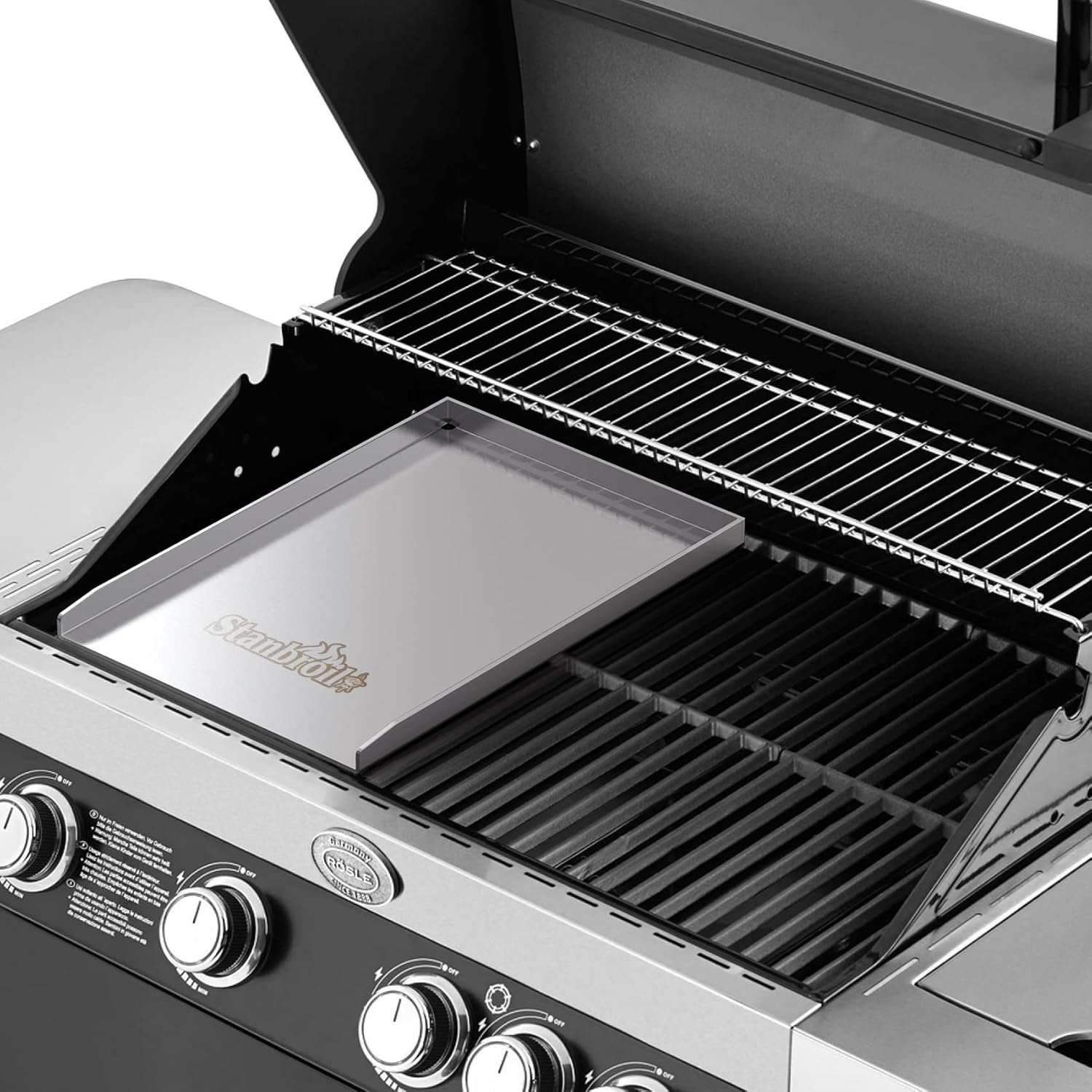 Stanbroil Stainless Steel Griddle Pan for Weber Spirit Grill Models - Gas Grill Griddle for Spirit 300 series, Spirit 700, Genesis Silver B/C, Genesis Gold B/C, Genesis Platinum B/C (2005 model Year) Pack of 2