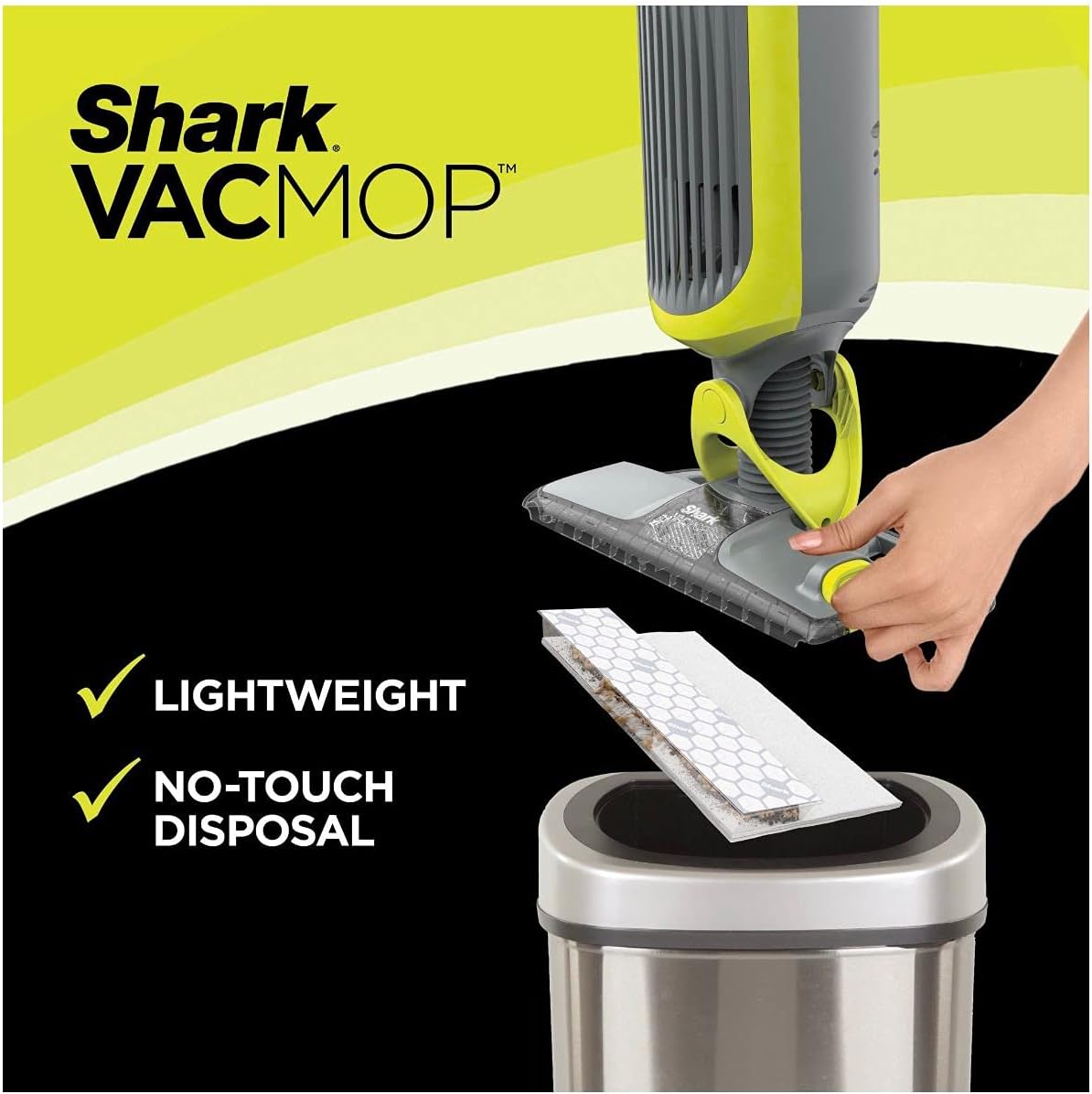 Shark VACMOP Cordless Hard Floor Vacuum Mop with Disposable VACMOP Pad, VM200