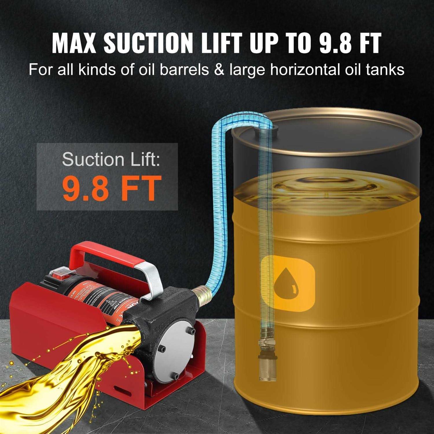 Bentism Diesel Fuel Transfer Pump Kit,10 Gpm12v DC Fuel Transfer Extractor Pump with Automatic Shut-off Nozzle Hose for Diesel - Shop Hardware Tools Online Store