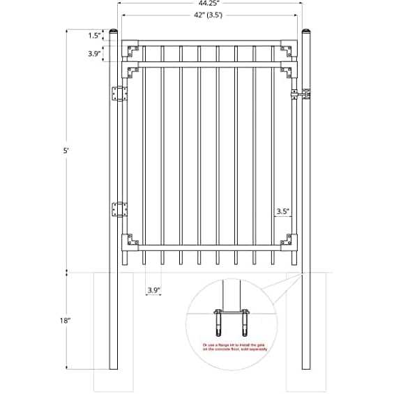 Xcel Black Steel Anti-Rust Fence Gate Flat End Pickets 4ft W x 5ft H - Shop Hardware Tools Online Store
