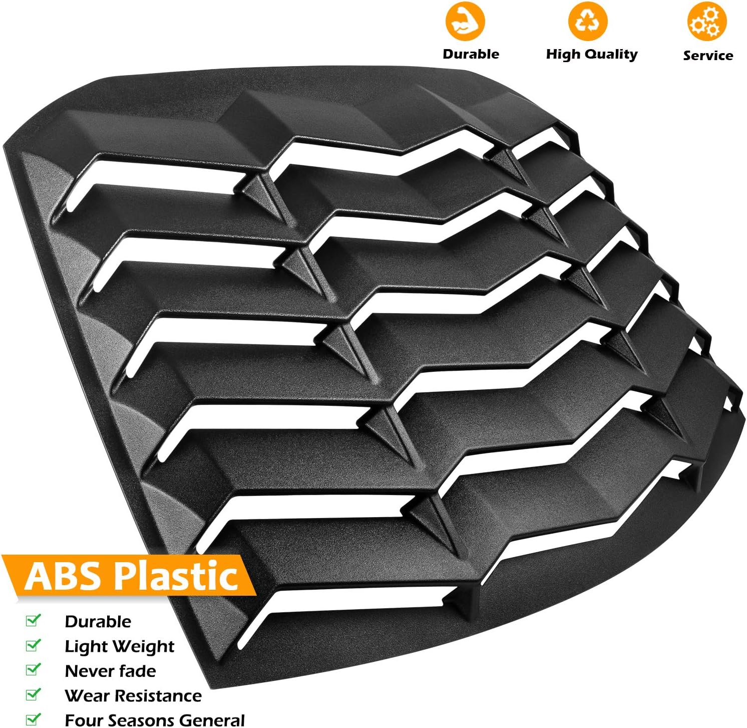 Yoursme Rear Window Louver Fits for Subaru BRZ Scion FR-S Toyota GT86 2013 2014 2015 2016 2017 2018 2019 2020 in GT Lambo Style Fit All Weather ABS (Matte Black)