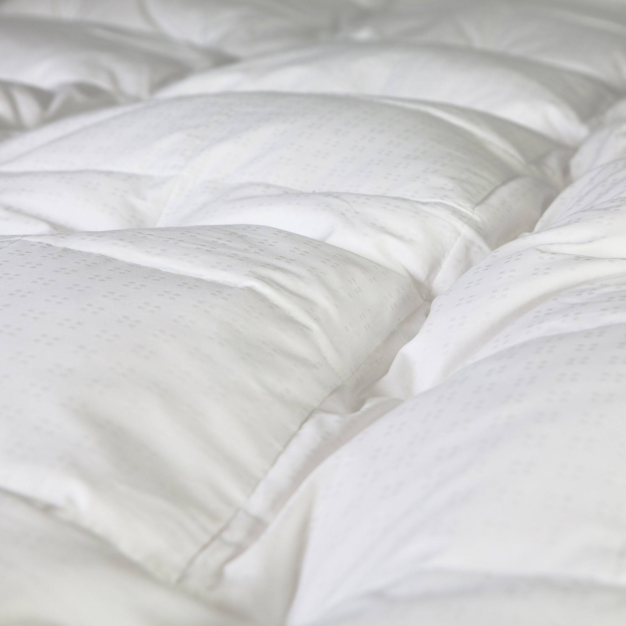 Grandeur Collection Overfilled 300 Thread Count Cotton Down and Goose Featherbed, Size: Full, White