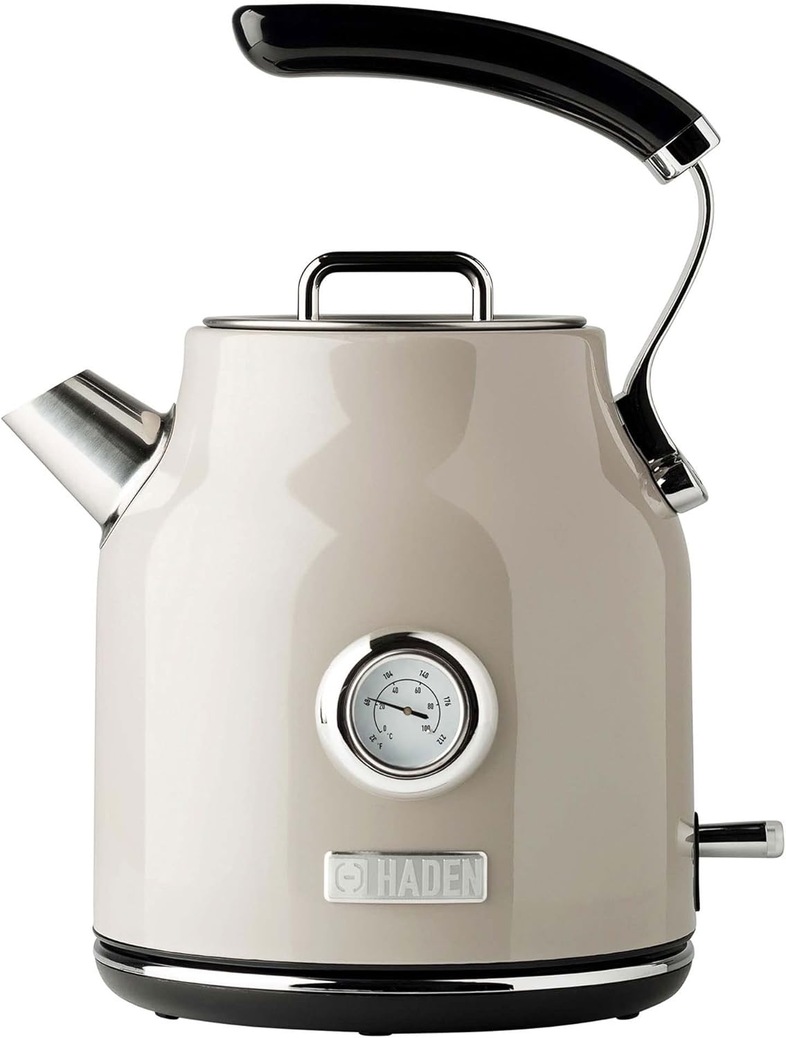 Haden Dorset Stainless Steel Auto Shut Off Electric Tea Kettle with Dorset Stainless Steel Wide Slot Toaster 4 Slice, Beige/Putty