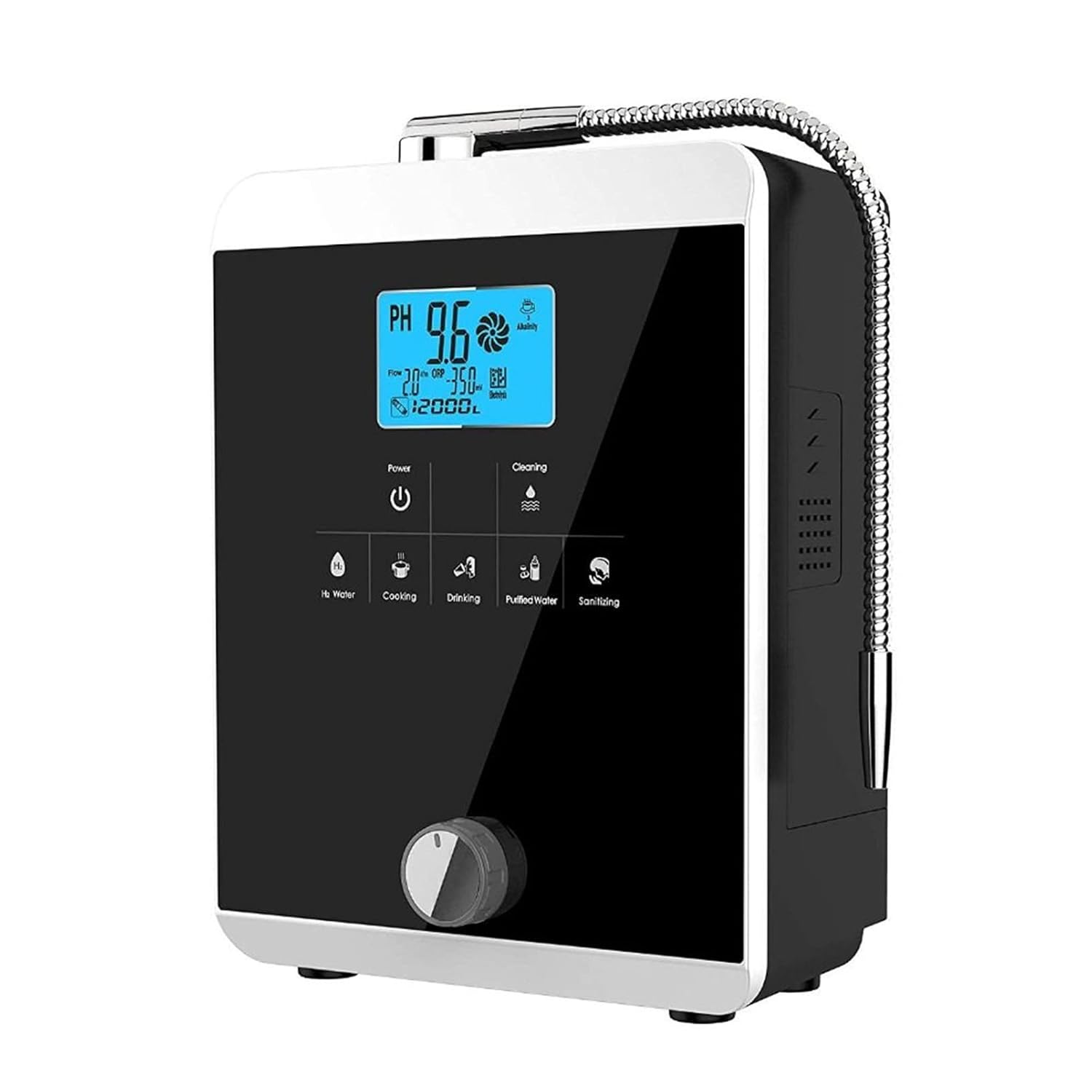 Alkaline Water Machine, Water Ionizer Machine,Hydrogen Water Generator,Produces pH 3.5-10.5 Alkaline Acid Water Water Filter System for Home