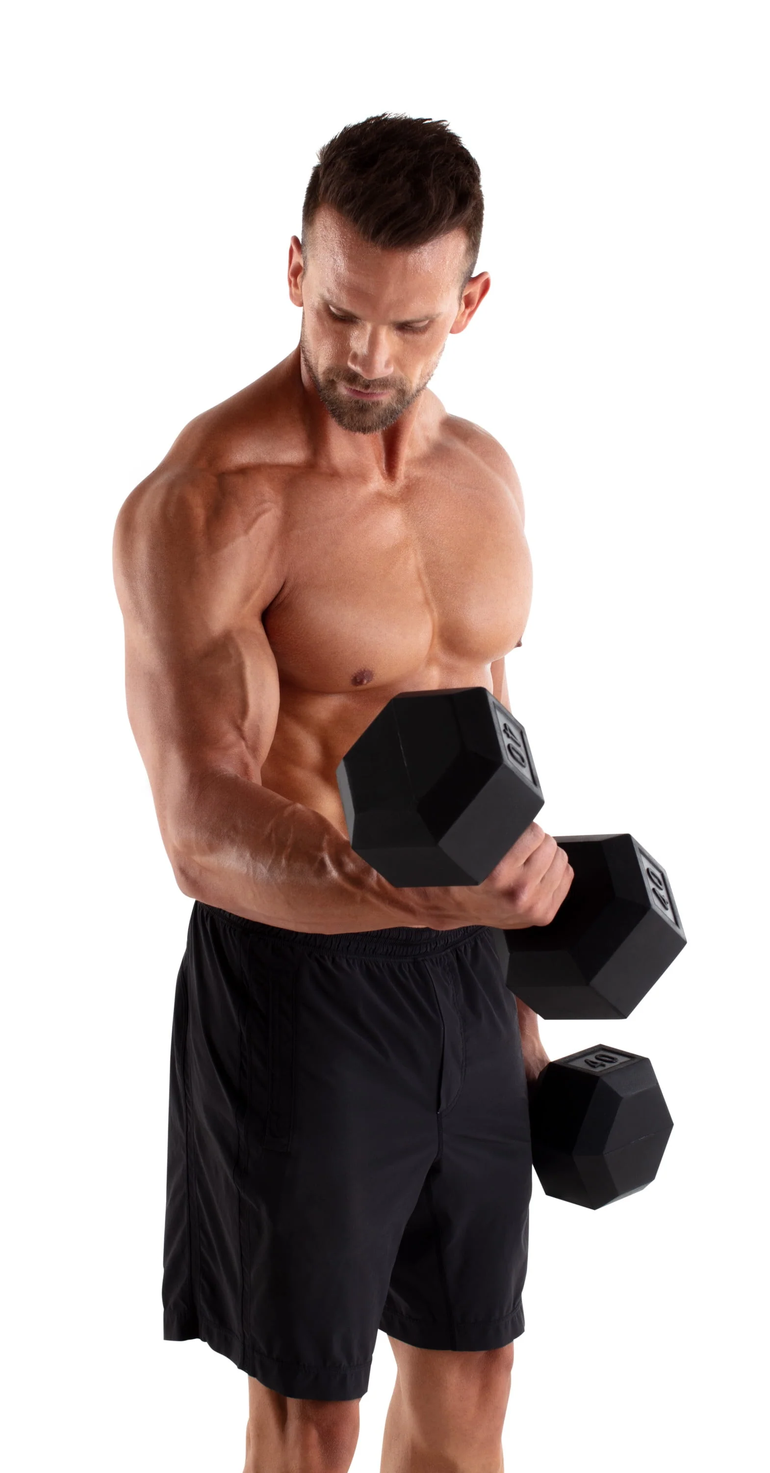 Weider, 25lb Rubber Hex Dumbbell, Single