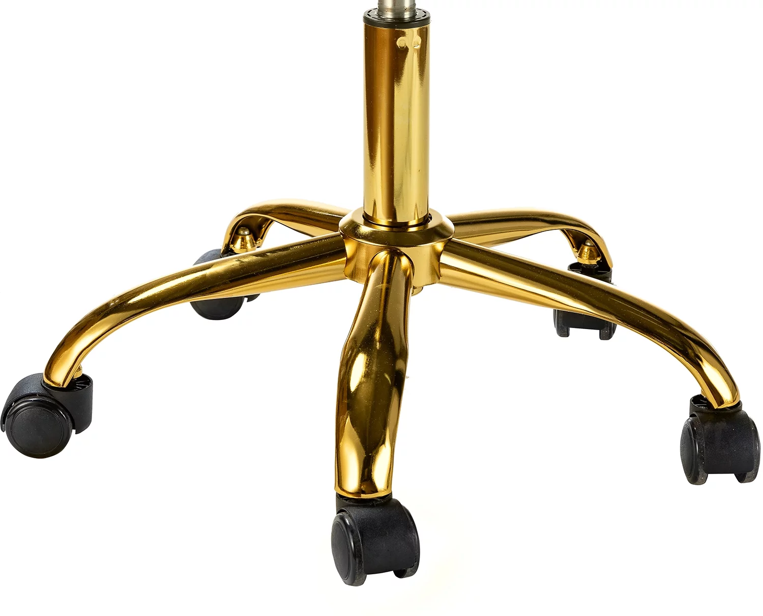 Modern Home Office Task Chair Swivel Rolling Velvet  Adjustable Gold Legs Bedroom Adult Green
