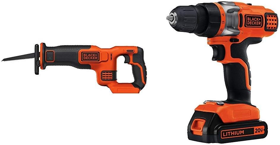 BLACK+DECKER LDX220C 20V MAX 2-Speed Cordless Drill Driver (Includes Battery and Charger) Pack of 2