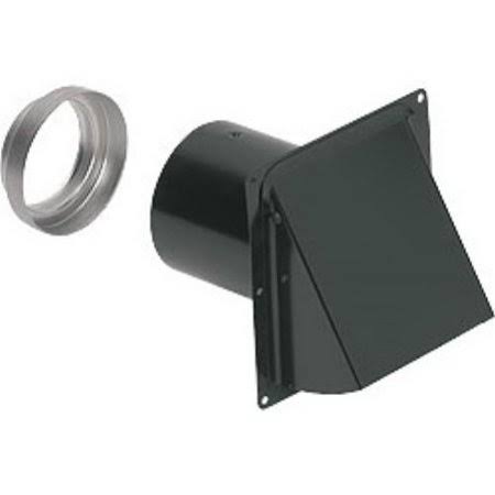 Broan 885BL Wall Cap, 3 inch, 4 inch, 6-1/2 x 6-1/2 inch FLANGE, Steel, 24 GA T, 5 inch Rough-In