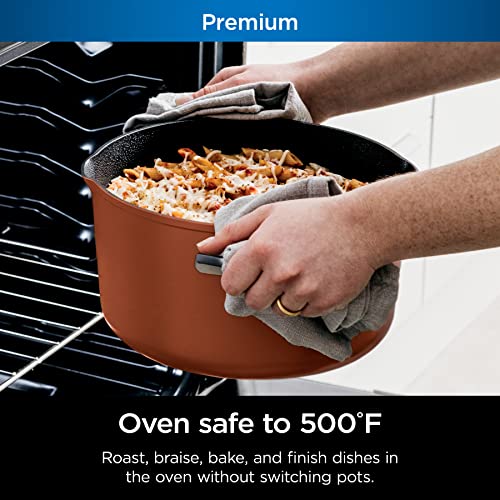 Ninja CW202GN Foodi NeverStick PossiblePot, Premium Set with 7-Quart Capacity Pot, Roasting Rack, Glass Lid & Integrated Spoon, Nonstick