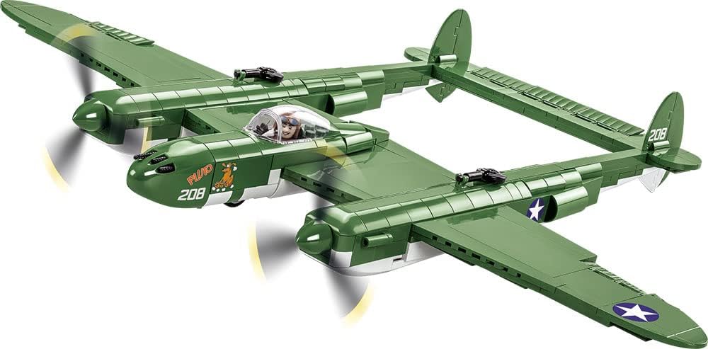 COBI Historical Collection: World War II Lockheed P-38 Lightning (H) Plane,Green