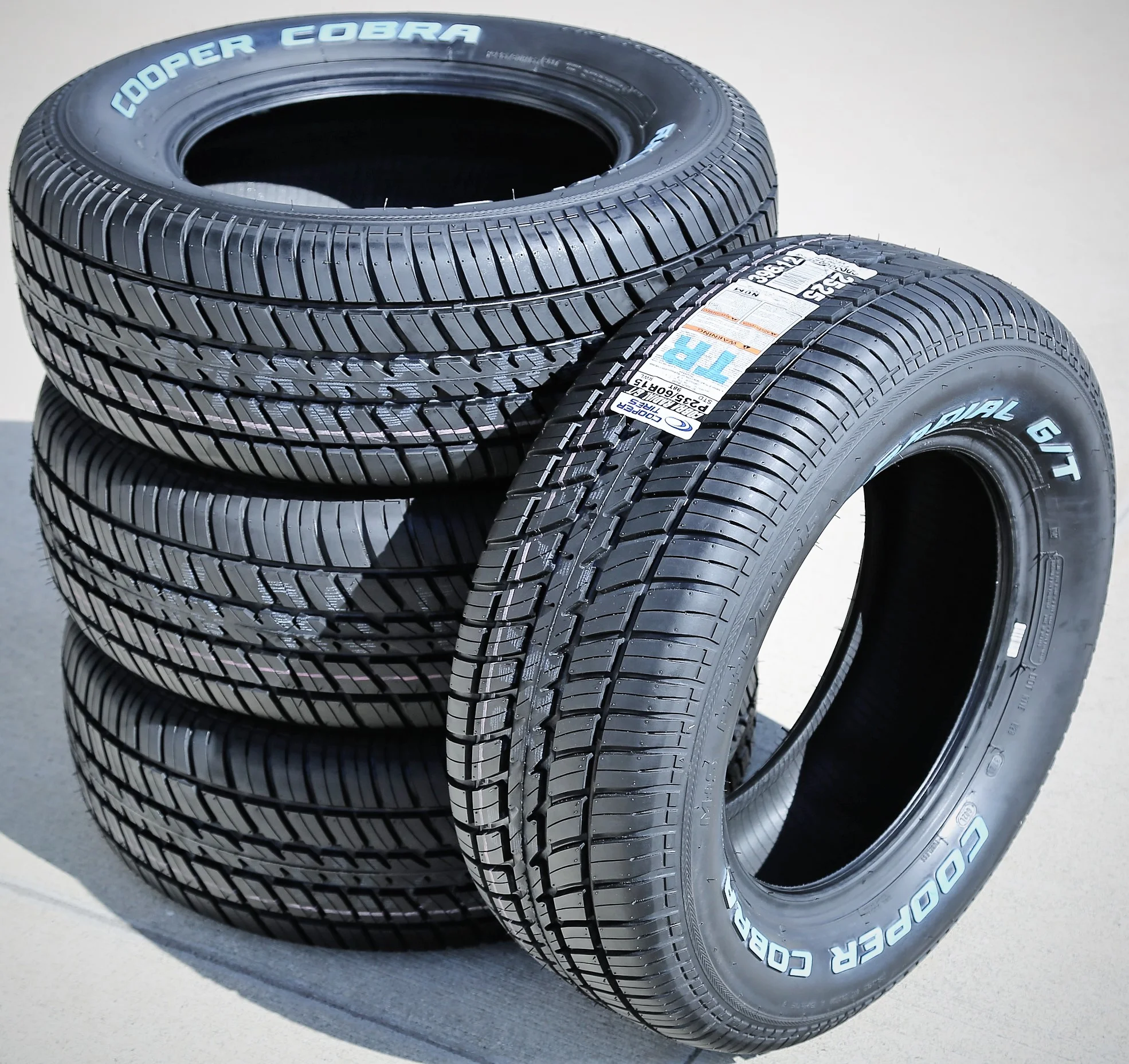 Set of 4 (FOUR) Cooper Cobra Radial G/T 235/60R15 98T A/S All Season Tires Fits: 1998 Ford Ranger Splash. 1997 Ford Ranger XL