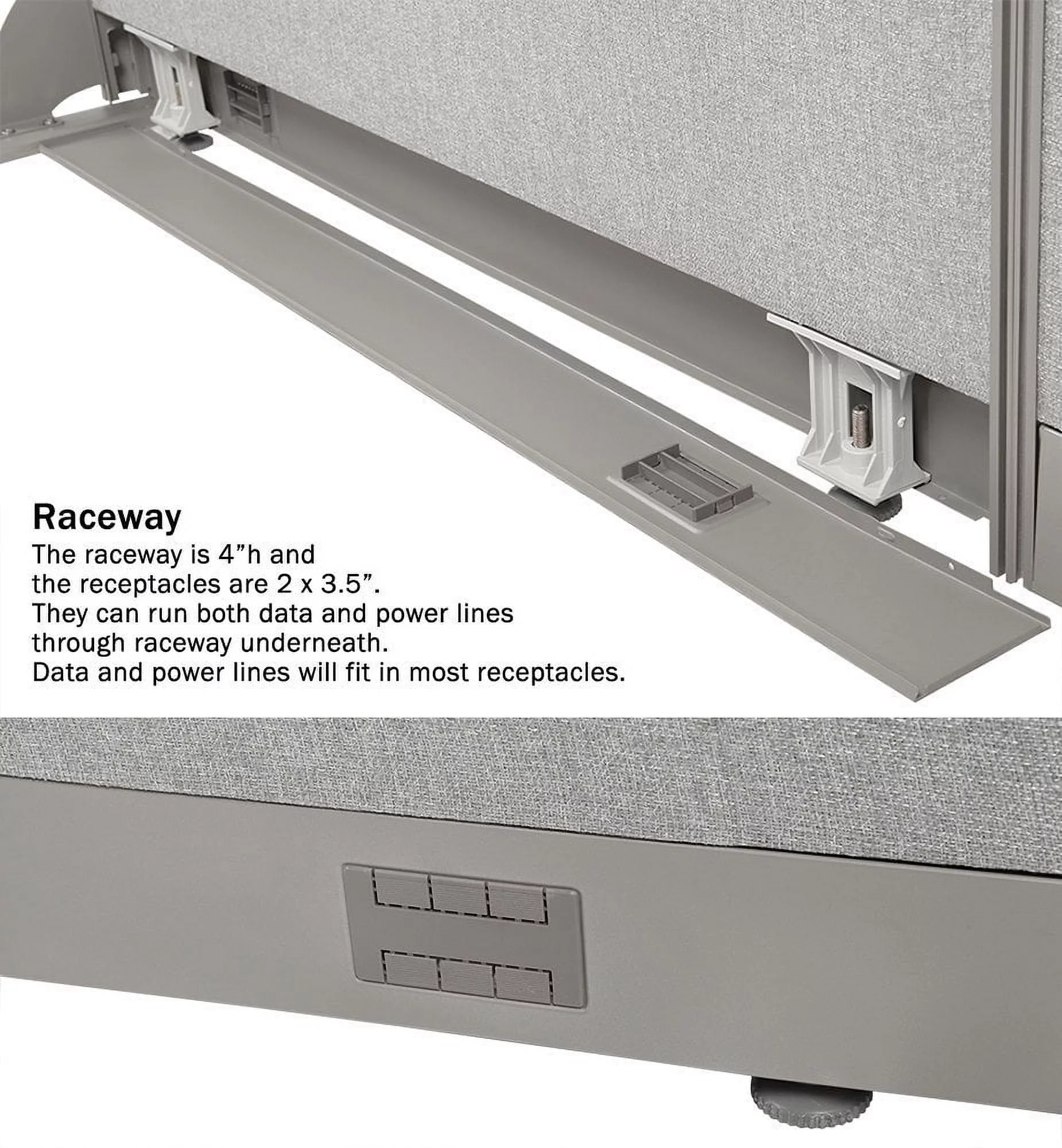 GOF 84"W x 72"H Wall Mounted Office Partition Cubicle Panel Room Divider