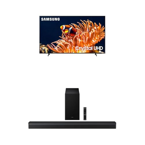 Samsung 43-Inch Class 4K Crystal UHD DU8000 Series HDR Smart TV w/Object Tracking Sound Lite, Motion Xcelerator 120Hz, Ultra Slim Design, Gaming Hub, Alexa Built-in (UN43DU8000, 2024 Model)
