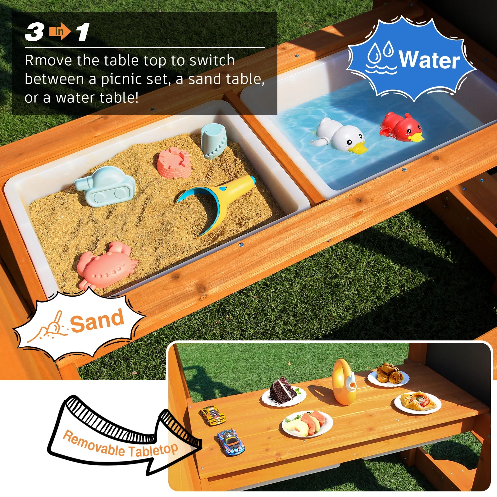 Suniboxi Wooden Swing Set/Playset Kids Toddler Playground Set