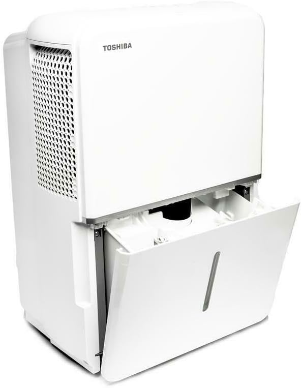 Toshiba 50-Pint 115-Volt ENERGY STAR MOST EFFICIENT Dehumidifier with Continuous Operation Function covers up to 4,500 sq. ft. TDDP5013ES2 w/ 1 Year Extended CPS Warranty Included (Renewed)