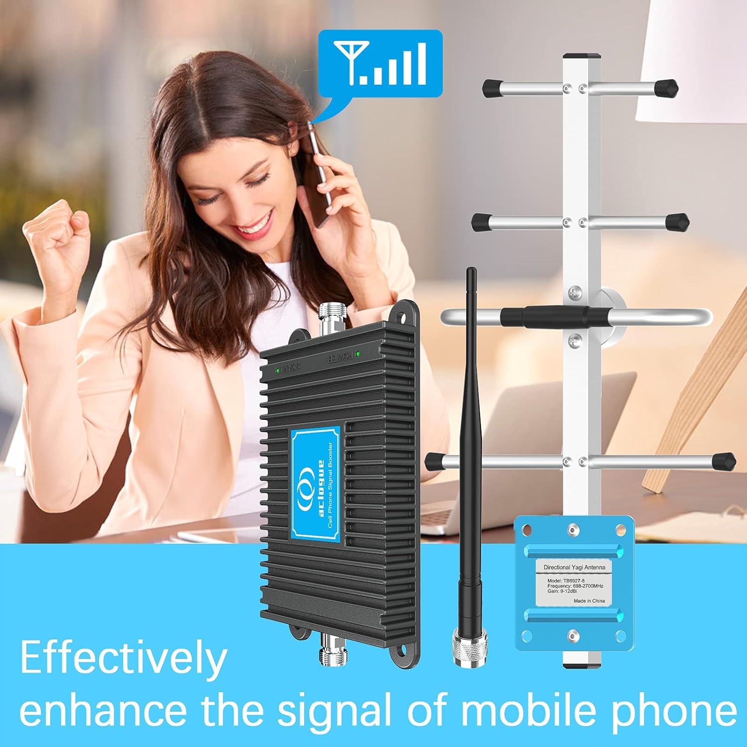 Home 5G/4G Phone Booster FCC Approved Cell Phone Signal Booster ATT, Straight Talk 700MHz Band 12/17 Mobile Signal Repeater Amplifier Antenna Kits, Boosts 5G/4G Data and Calls
