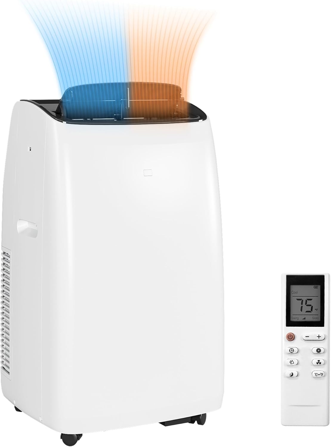 Portable Air Conditioner with heat, 14,000 BTU High Efficiency Inverter Air Conditioner Up to 700 Sq.FT,Window Exhaust Kit,Remote Control, 24H Timer, Energy Savings, Quiet and Easy Installation AC for