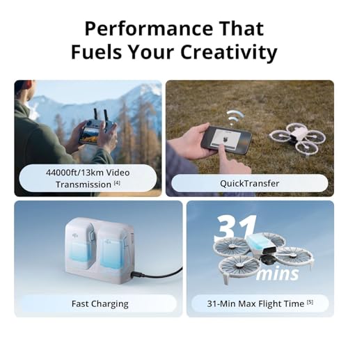 DJI Flip Fly More Combo With RC 2 Screen Remote Controller, Drone With 4K UHD Camera for Adults, Palm Takeoff, Auto Return, Intelligent Flight, 3 Batteries for 93-Min Flight Time, Gray