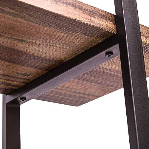 Ironck Industrial Bookshelf Double Wide 6-Tier, Open Large Bookcase, Wood and Metal Bookshelves for Home Office, Easy Assembly