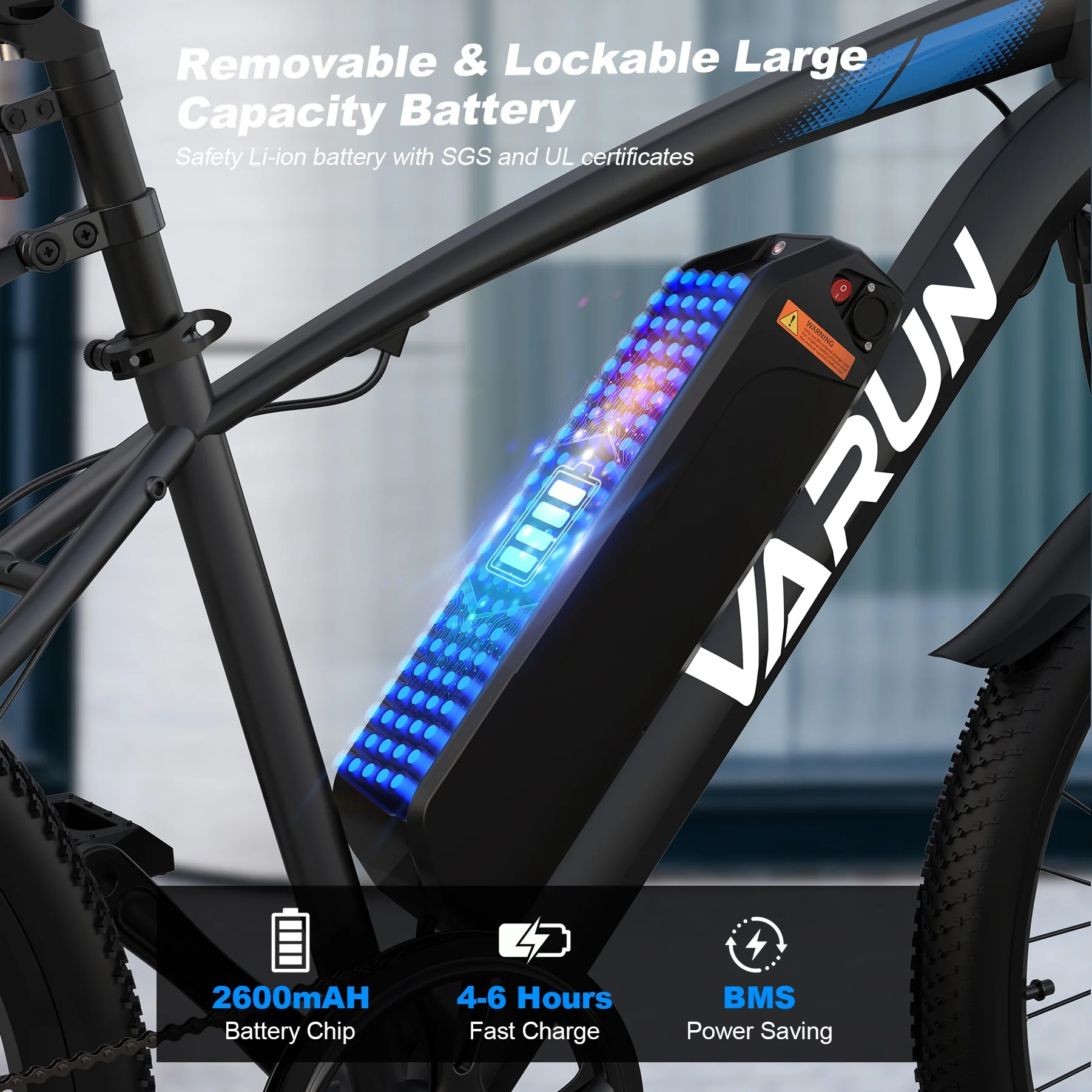 VARUN Electric Bike for Adults, 350W 20MPH Commuter Ebike with 36V Removable Battery, 24'' Electric Mountain Bike with Front Fork Suspension and Dual Disc Brakes - Curated Treasures Market