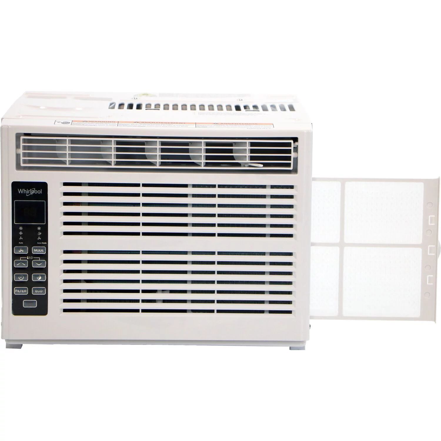 Whirlpool Energy Star 6,000 BTU 115V Window-Mounted Air Conditioner with Remote Control | Digital Display | Dehumidifier | 24H-Timer | Cooling for Living Room, Bedroom, Areas up to 250 Sq.Ft