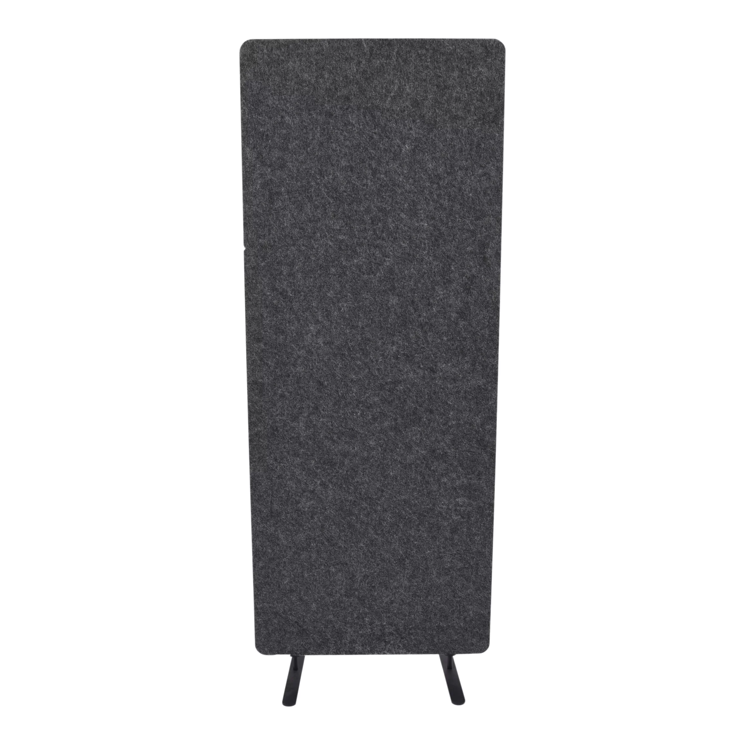 Stand Up Desk Store ReFocus Raw Freestanding Acoustic Desk Divider Privacy Panel to Reduce Noise and Visual Distractions (Anthracite Gray, 23.6"  x 62" )