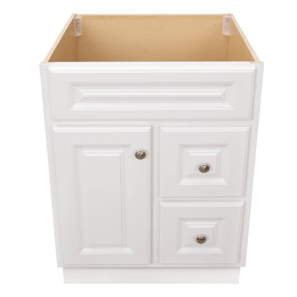 Glacier Bay Hampton 24 in. W x 21 in. D x 33.5 in. H Bathroom Vanity Cabinet Only in White HWH24DY