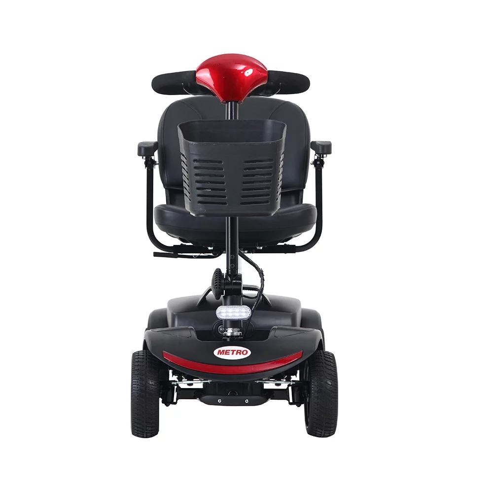 BTMWAY Mobility Scooter, 4 Wheels Electric Scooter for Seniors, Compact Folding Travel Mobility Scooters for Adult, Transformer Mobility Scooter with Swivel Seat, Front and Rear LED Light, Silver