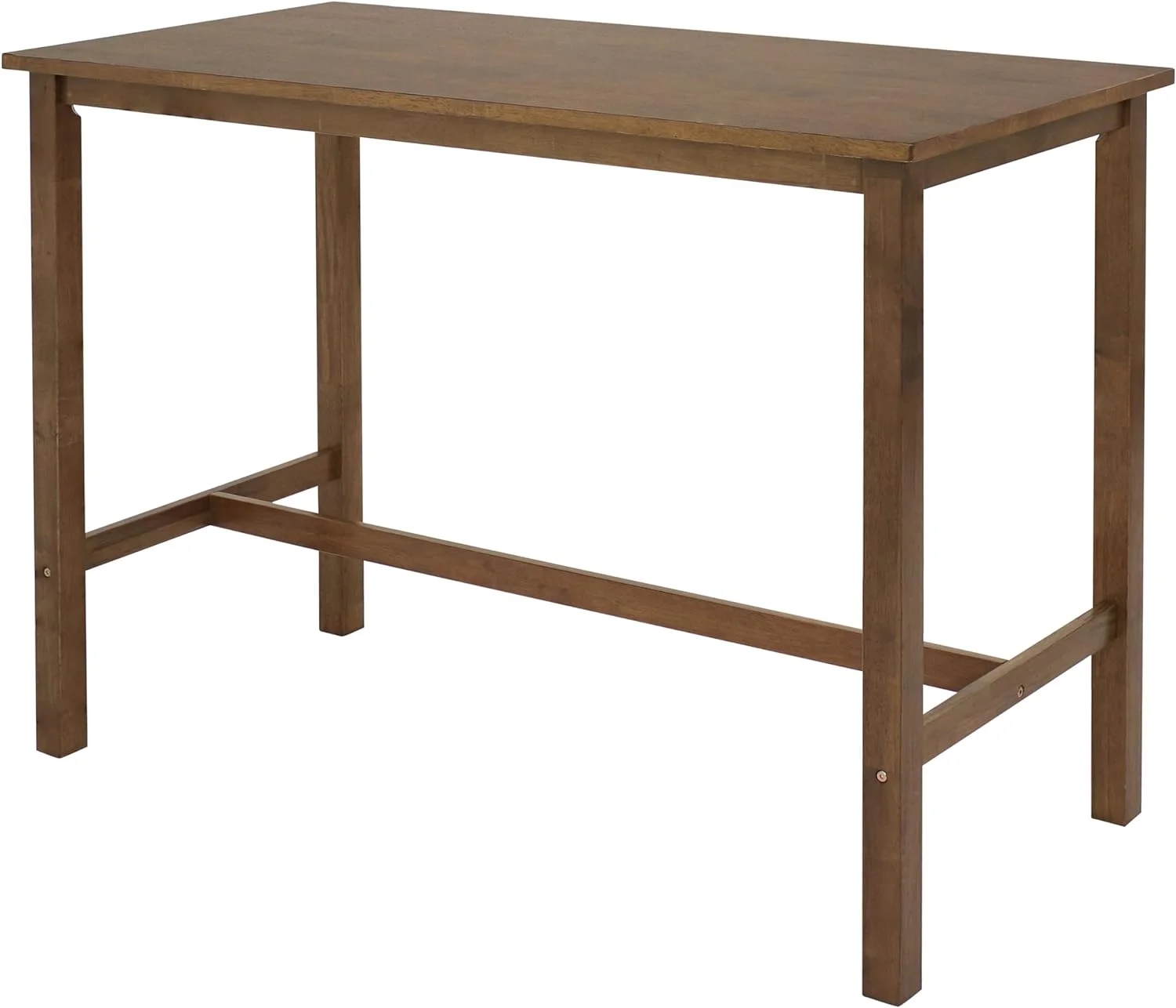 X 23.5-Inch Arnold Counter-Height Dining Table - Solid Rubberwood - Weathered Oak Finish