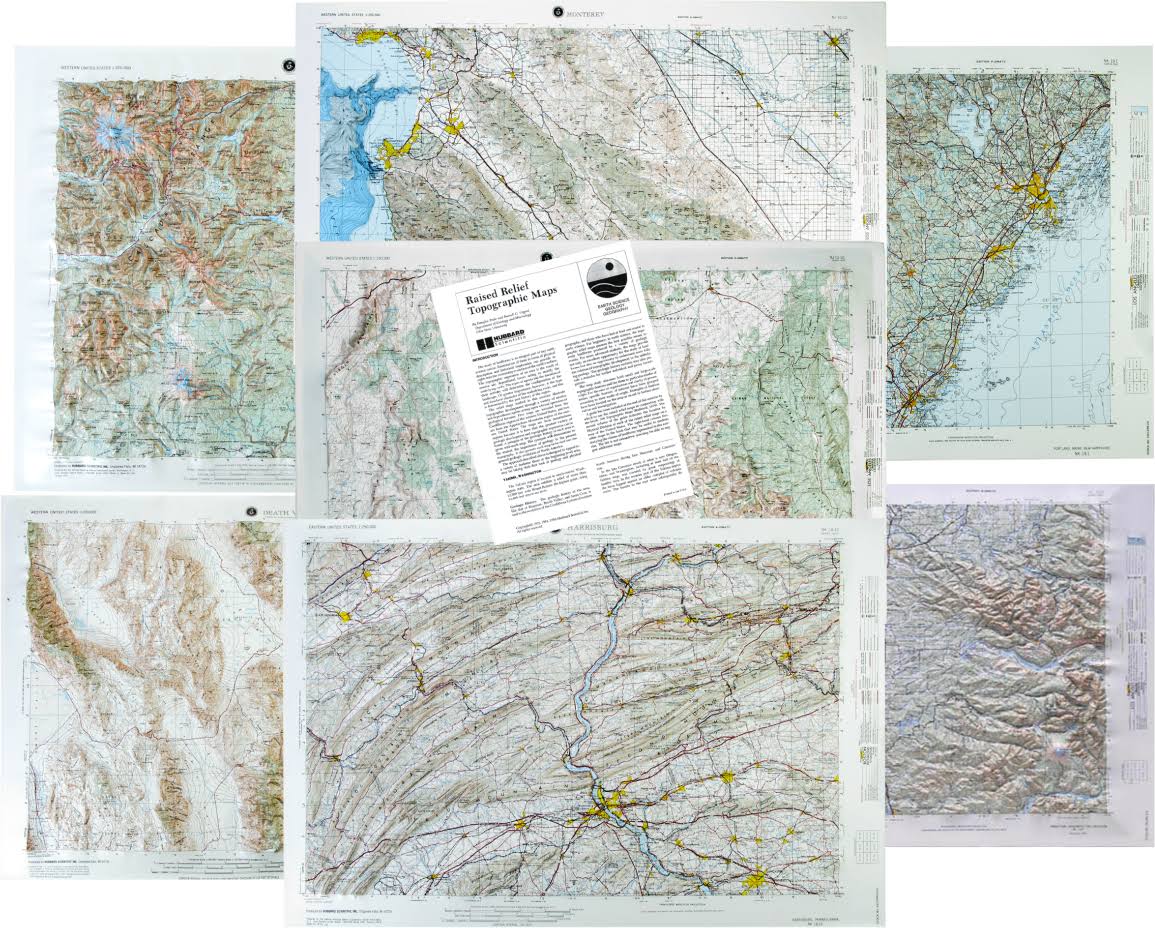 Hubbard Scientific 410 Landform Relief Maps Set of 7