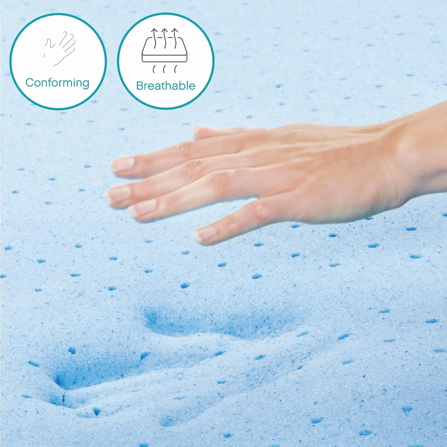 Classic Brands 4.5-Inch  Memory Foam Replacement Mattress for Sleeper Sofa Bed Queen, Plush