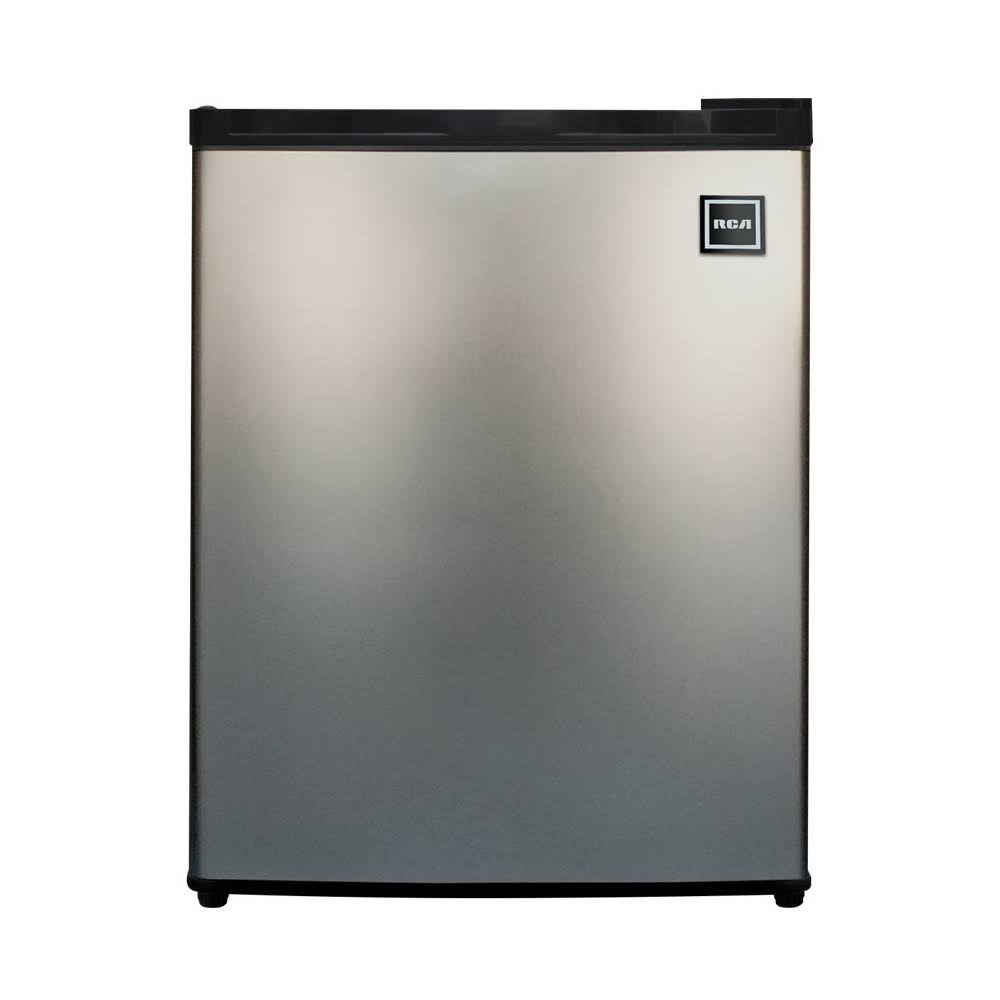 RCA 2.6 Cu ft Single Door Mini Fridge RFR283, Stainless Steel