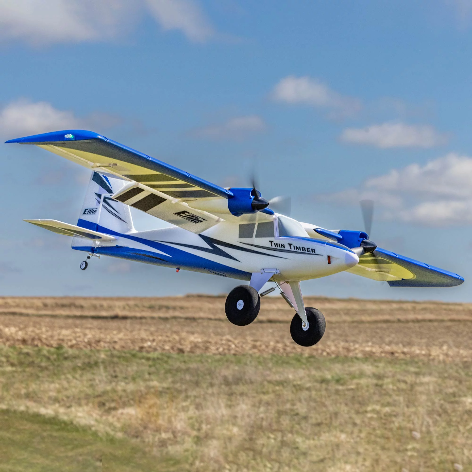 E-flite RC Airplane Twin Timber 1.6m BNF Basic Transmitter Battery and Charger Not Included with AS3X and SAFE Select EFL23850 Airplanes B&F Electric Airplanes B&F Electric - Curated Treasures Market