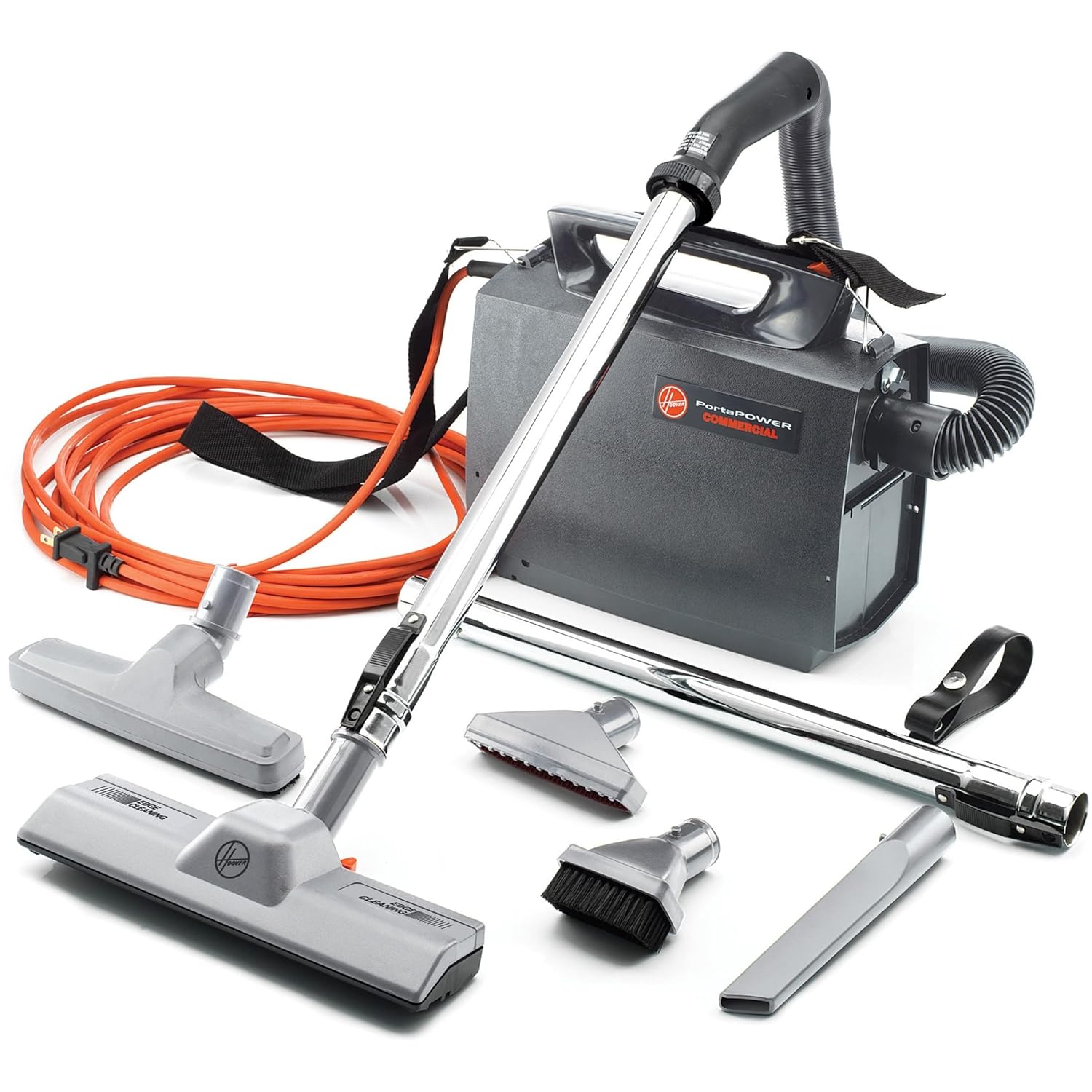 Hoover Commercial CH30000 Lightweight Canister Vacuum Cleaner with Attachments, 8 Pounds, Black
