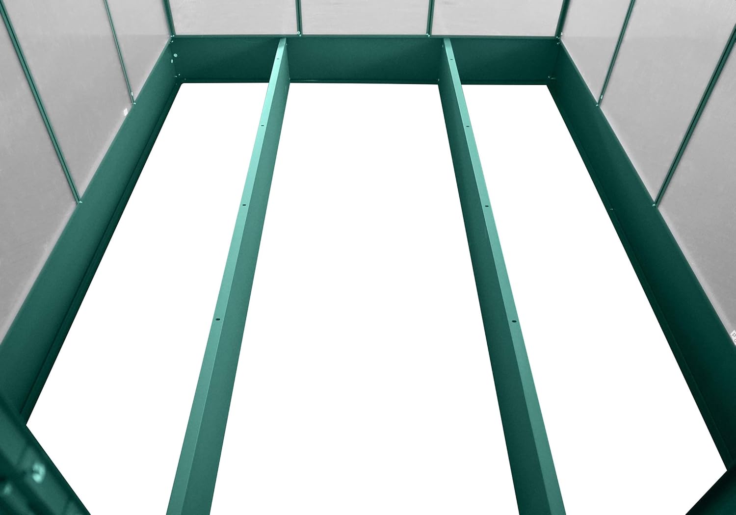 Hanover HANGRNHSP8X6-GRN 8 x 6-Ft. Polycarbonate Walk-in Greenhouse, Natural/Silver