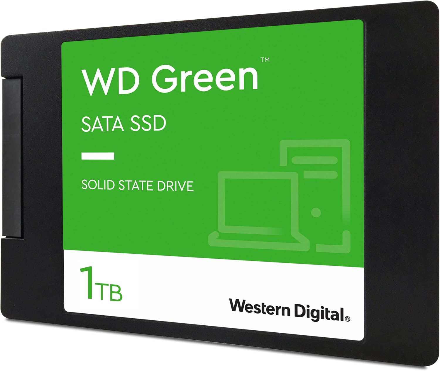Western Digital 1TB WD Green Internal PC SSD Solid State Drive - SATA III 6 Gb/s, 2.5"/7mm, Up to 550 MB/s - WDS100T2G0A
