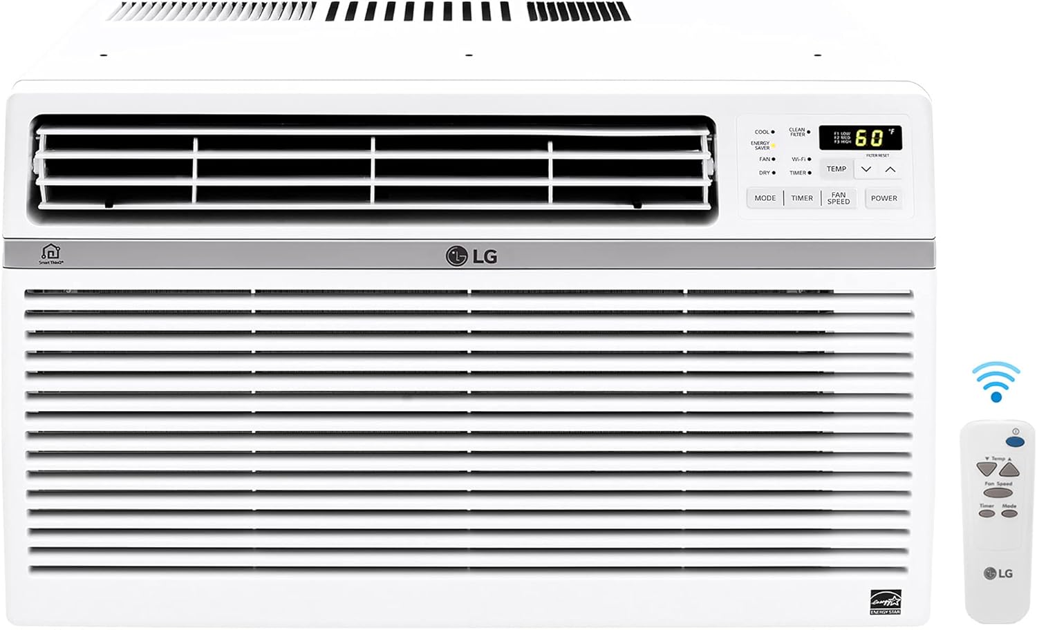 LG 5,000 BTU Window Air Conditioner with Manual Controls, 115V, White