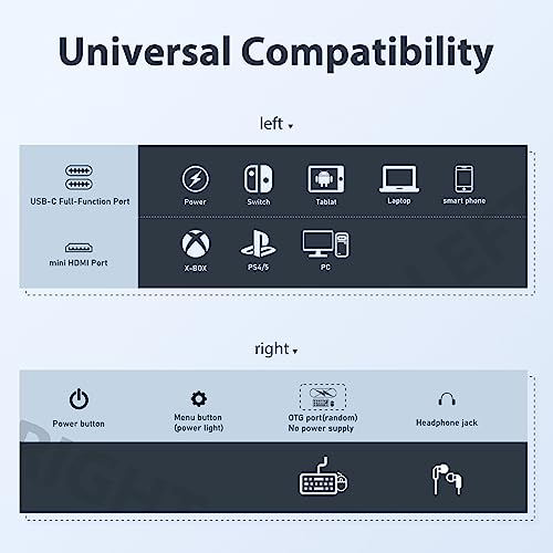 InnoView 18.5 inch Portable Monitor 100HZ 120% sRGB 1080P Portable Laptop Monitor