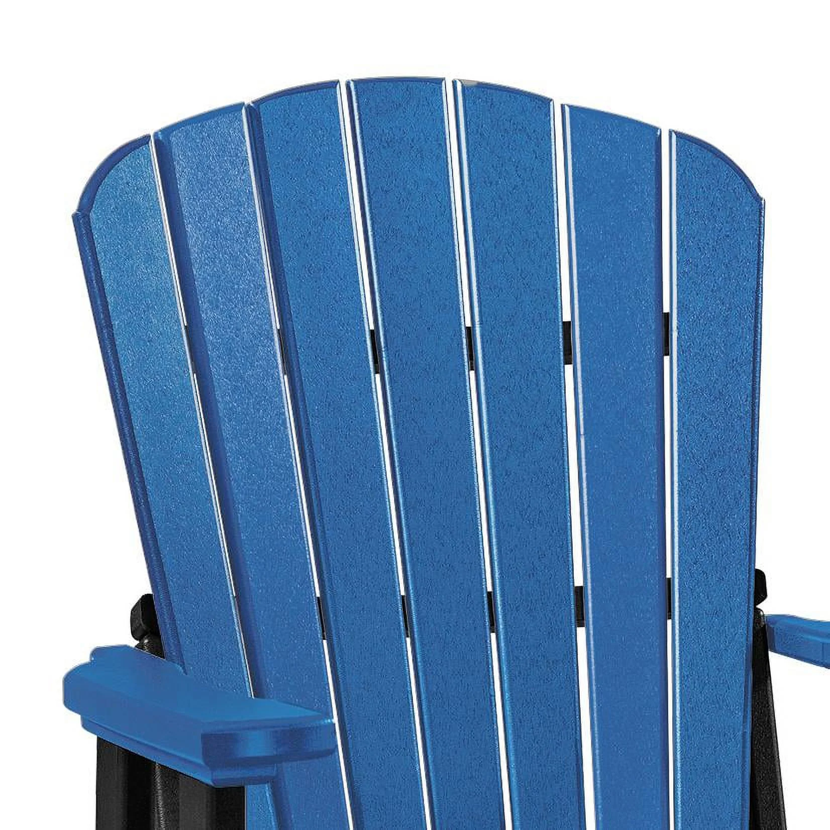 OS Home and Office Furniture Resin Double Glider w/Center Table in Blue/Black